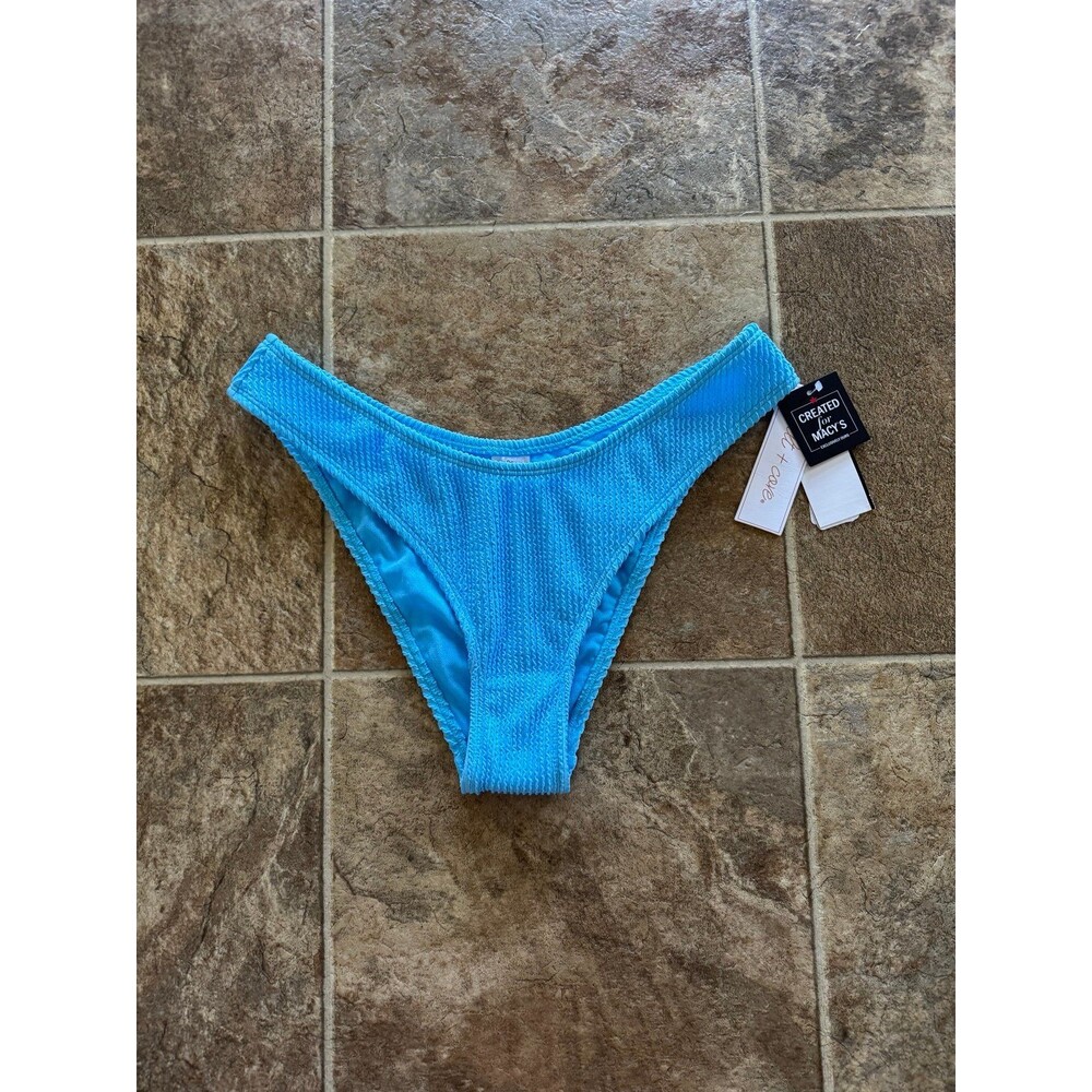 Salt + Cove Womens Ribbed Swim Bottom Periwinkle Size Large